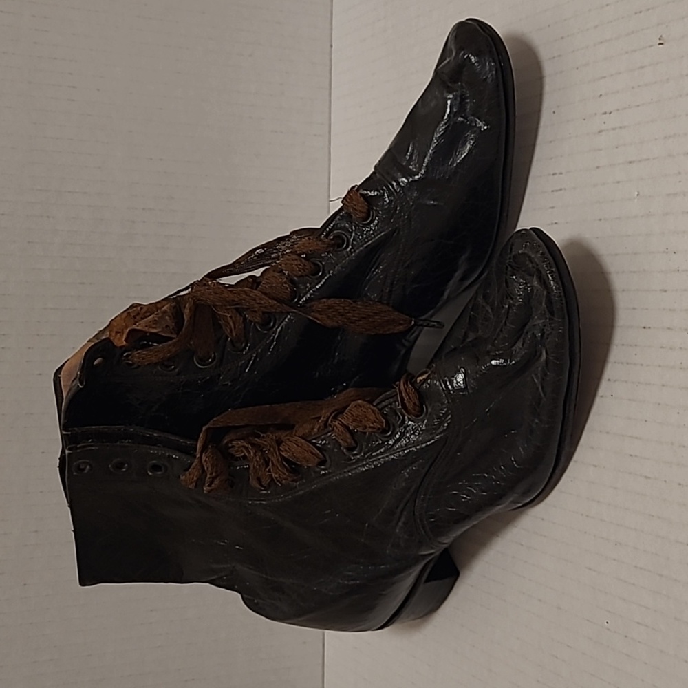 Pair of Antique Lace up Granny Ankle Boots